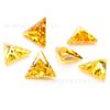 Circón triangular de calidad 3A, 4 x 4-10 x 10 mm, piedra desnuda acabada, 04 # dorado, 05 # circón dorado profundo