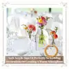 Arco Semicírculo Transparente Acrílico con Base Número de Asiento Digital DIY Adornos en Blanco para Fiesta Número de Mesa de Boda