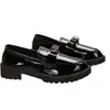 Mocasines sin cordones para mujer, suela de plataforma con lazo de charol brillante, resistentes al desgaste, antideslizantes, Colección Primavera/Verano 2026