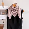 Nuevo modelo transfronterizo: Pañuelo de imitación seda 70*70 para mujer de Asia Central, pañuelo cuadrado jacquard de moda estilo coreano, bufanda de cuello versátil y elegante