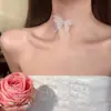 Estilo Oscuro Puro Deseo Sexy Correa Hueso de Perro Cuero Anillo para el Cuello Gargantilla Collar Femenino Punk Banda para el Cuello Cadena para el Cuello