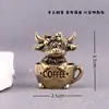 Caneca de Café de Latão Vaca das Terras Altas Modelo Novo Transfronteiriço Mais Vendido Vaca das Terras Altas Pequenos Enfeites de Mesa Quarto Decorações Artesanato