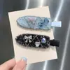 Pinza para el Cabello de Cristal Súper Brillante Estilo Coreano con Lazo, Pinza de Pato, Pinza Lateral de Corazón con Pedrería, Pasador Exquisito Dulce Versátil para Mujeres
