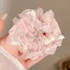 Scrunchie de Laço Estilo Coreano para Crianças Meninas, Elástico de Cabelo Fofo para Coques, Corda de Cabelo de Alta Elasticidade Acessório de Cabelo