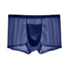 Roupa Íntima Masculina Olympic Mesh Cuecas Boxer Sem Costura de Seda Gelo Masculina Cuecas Boxer Finas Sem Costura de Verão Respiráveis