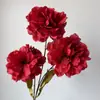 Arranjo de flores de peônia estilo chinês, 3 peças, estilo Chanel, flores de casamento de alta qualidade, decoração de sala de estar, paisagismo externo