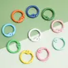 Chaveiro Pingente de Metal Colorido de Doce Anel Corrente para Celular Material DIY Anel com Abertura de Mola Acessórios de Fecho Lagosta