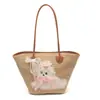 Bolso Tejido a Mano para Mujer 2026 Nueva Temporada de Verano Cesta de Picnic para Vacaciones Bolso de Hombro Gran Capacidad Bolso Cubo Tejido de Paja