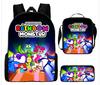 Mochila de Dibujos Animados Rainbow Friends Mochila Escolar para Estudiantes de Primaria y Secundaria Mochila Estampada Bolsa de Mensajero para 4º-5º-6º Grado Estuche para Lápices