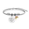 Pulsera europea y americana transfronteriza de acero inoxidable hueso de serpiente etiqueta Día del Maestro arcoíris regalo festivo grabado pulsera de acero titanio