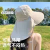 Sombrero con Cubre Rostro de Protección UV para Verano, Chal, Protección para el Cuello, Sombrero de Sol, Sombrero de Pescador de Ala Ancha, Chal de Protección Solar