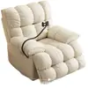 Sillón de masaje eléctrico para el hogar con asiento ensanchado y reposapiés extendido, con funciones de calefacción y masaje vibratorio, una silla reclinable de ocio para una persona