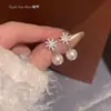 Brincos de Pérola Estrela de Oito Pontas Floco de Neve de Zircônia Estilo Coreano, Brincos de Luxo Leve e de Alta Qualidade, Brincos Únicos, Bonitos e Versáteis Atacado