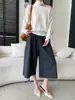 Cisnann Otoño Nuevo Suéter de Punto Holgado Estilo Francés Suave con Cuello Halter y Diseño de Hombro Asimétrico SN9297