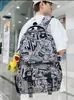 Mochila Grande de Estilo Cómic en Blanco y Negro de Moda, Estilo Callejero Americano, Soleada y Atractiva, Mochila Escolar Resistente para Chicos de Secundaria