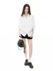 Camisa blanca de manga corta iamX para mujer, diseño de verano, estilo nicho, top de alta gama entallado a la cintura, nuevo modelo 2026