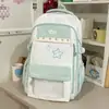 Estilo Coreano Dulce Estrella Dopamina Bolsa para Dolor Alto Aspecto Bloque de Color Estudiantes de Primaria Grados 3-5 Juego de Dos Piezas Mochila