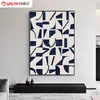 Mural Colorido de Luxo Leve Pintura de Parede Simples Moderna Pintura de Chão para Entrada de Corredor Pintura Decorativa Abstrata de Hotel