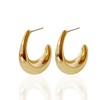 Aretes U de 4 colores con forma de gota de agua para mujer, diseño de nicho de lujo ligero europeo y americano, estilo cool de alta gama, aretes