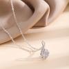 Collar de Nota Musical de Zirconia de Moda para Año Nuevo para Mujer, Cadena Versátil y Exquisita para la Clavícula Musical, Venta al por Mayor de Joyería