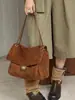 Bolso de mujer de piel genuina 2026 nuevo modelo bolso tote de ante y piel de vaca gran capacidad versátil bolso de hombro para el trabajo para mujer, exclusivamente para ventas transfronterizas