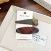 Presilha de Cabelo Coração com Letra Coreana, Presilha BB Cor de Café, Grampo Xadrez Doce e Versátil para Franja e Acessórios de Cabelo para Mulheres