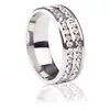 Anillos de Acero Inoxidable Transfronterizos Europeos y Americanos para Mujer, Anillos Mate Esmerilados para Hombre, Anillos Giratorios de Acero de Titanio que No se Desvanecen al por Mayor