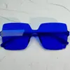 Novos Óculos de Sol Sem Aro Peça Única Cor Jelly Transparente para Homens, Fotografia de Rua de Celebridade da Internet, Formato Côncavo Retrô, Óculos de Sol Modernos para Mulheres