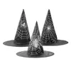 Chapéu de Halloween Chapéu de Mago de Tecido Oxford Preto Adereços de Fantasia de Maquiagem Chapéu de Bruxa de Harry Potter Chapéu de Bruxa