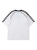 Camiseta Casual Versátil de Verano Nueva Tendencia para Hombre y Mujer, Cuello en V, Manga Corta, Estampado de Insignia Digital Retro Americano, Corte Holgado