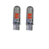 Bombilla LED para Coche T10 5630 5730 8SMD Silicona Parpadeante Doble Color Rojo-Azul Parpadeante Luz de Matrícula