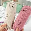 Estuche para Lápices Cara Sonriente Estilo Pana Bolsa de Almacenamiento Resistente a Manchas Gran Capacidad Simple y Duradero Estuche para Lápices de Papelería Ins Estudiante