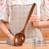 Espátula de Madera Antiadherente Teca Tailandesa Espátula de Cocina de Mango Largo Espátula para Freír Cuchara de Madera Cuchara de Cocina de Cocina Juego de Espátulas
