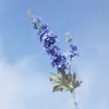 Tallo Único de Flor Artificial Delphinium con 2 Ramas, Flor Falsa para Decoración de Boda, Arreglo Casero DIY