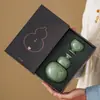 Juego de Vino Fulu de Celadón del Fabricante, Jarra de Vino, Copa de Cerámica para Vino Blanco, Divisor de Vino, Caja de Regalo de Alta Gama, Juego de Regalo