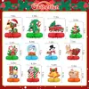 Decorações de Festa de Natal Estão Cheias de Atmosfera Festiva, com Decorações em Formato de Colmeia Apresentando Designs de Papai Noel e Boneco de Neve