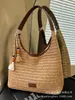 Bolso Tejido de Paja para Vacaciones en la Playa de Verano para Mujer 2026 Nuevo Bolso de Hombro para el Trabajo Bolso Tote Tejido Bolso Cubo