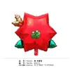 Nueva caja de regalo navideña transfronteriza de renos y muñeco de nieve, globo de foil de Papá Noel, arreglo de globos para decoración navideña