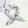 Pañuelo Cuadrado Nuevo Transfronterizo para Mujer de 70 cm Estampado Retro Seda de Imitación Pañuelo de Alta Gama Pañuelo Chal Protector Solar