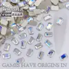 4*6mm Octogonal Mahjong Pedraria para Unhas Joias Boutique Irregular Nail Art Fundo Pontiagudo Vidro de Cristal Pedraria Mista Atacado