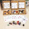 Doce Constelaciones Conjunto de Piedra Cruda de Cristal Cristal Natural Varilla de Yeso Marroquí Piedra de Yoga Caja de Conjunto de Cristal Artesanías