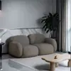 Sofá estilo creme para salão de beleza sala de estar apartamento pequeno fileira reta simples nórdico recepção loja de roupas sofá para influenciador duplo
