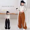 Pantalones para Niña 2026 Nuevos Elegantes Pantalones de Pierna Ancha Cortados a Tijera para Niña Mayor Estilo Primavera y Otoño Pantalones de Chándal Rayados Pantalones Deportivos