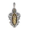 Pingente de Prata S925 Rei do Veado Dourado Vintage Antigo Prata Oca Cruz Marca Tendência Transfronteiriça Figura Pingente de Prata para Homens e Mulheres