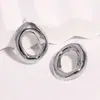 Pendientes geométricos minimalistas de alta gama transfronterizos, acero inoxidable, impermeables, no se decoloran, pendientes circulares de nicho de acero de titanio para mujer