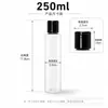 En Stock Suministro Directo Hombro Plano Tapa Flip-Top Botella Dosificadora Transparente Botella de Plástico PET con Tapa de Presión 100ml Botella para Envase de Solución de Cuidado