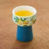 Xícara de chá de orquídea e canela salpicada de ouro feita de fábrica, conjunto de chá kung fu pintado à mão, xícara especial de mestre, xícara de chá requintada exclusiva pessoal