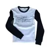 Estilo Gótico Primavera y Otoño Y2K Moda Callejera Ins Tendencia Conjunto Superior Moda Estampado de Letras Cuello Redondo Bloqueo de Color Camiseta de Manga Larga