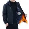 Talla extra Abrigo con capucha Forro polar Engrosado Cálido Acolchado de algodón para Hombre Grueso Otoño e Invierno Gama Alta Abrigo tipo Pan de Jengibre Abrigo Acolchado de Algodón Exclusivo Transfronterizo