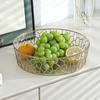 2024 Nuevo Plato de Frutas con Tapa Hogar Sala de Estar Mesa de Centro Caja de Almacenamiento de Snacks Plástico PET Engrosado a Prueba de Polvo Plato de Cena